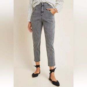 NWT Amadi Anthropologie High Rise Straight Leg Utility Carbon Jean Size S Lindy